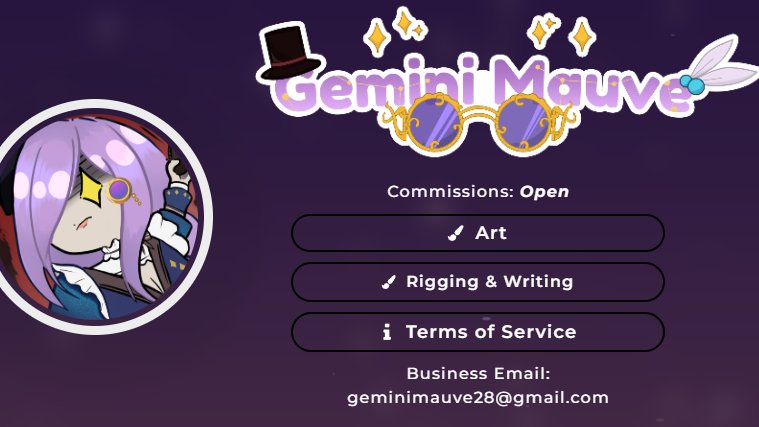 GeminiMauve's tweet image. Guess who finally spruced up the old carrd-