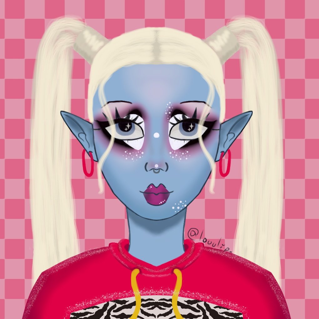 louulip_'s tweet image. been in love with this look for a little while so I decided to draw it ๐