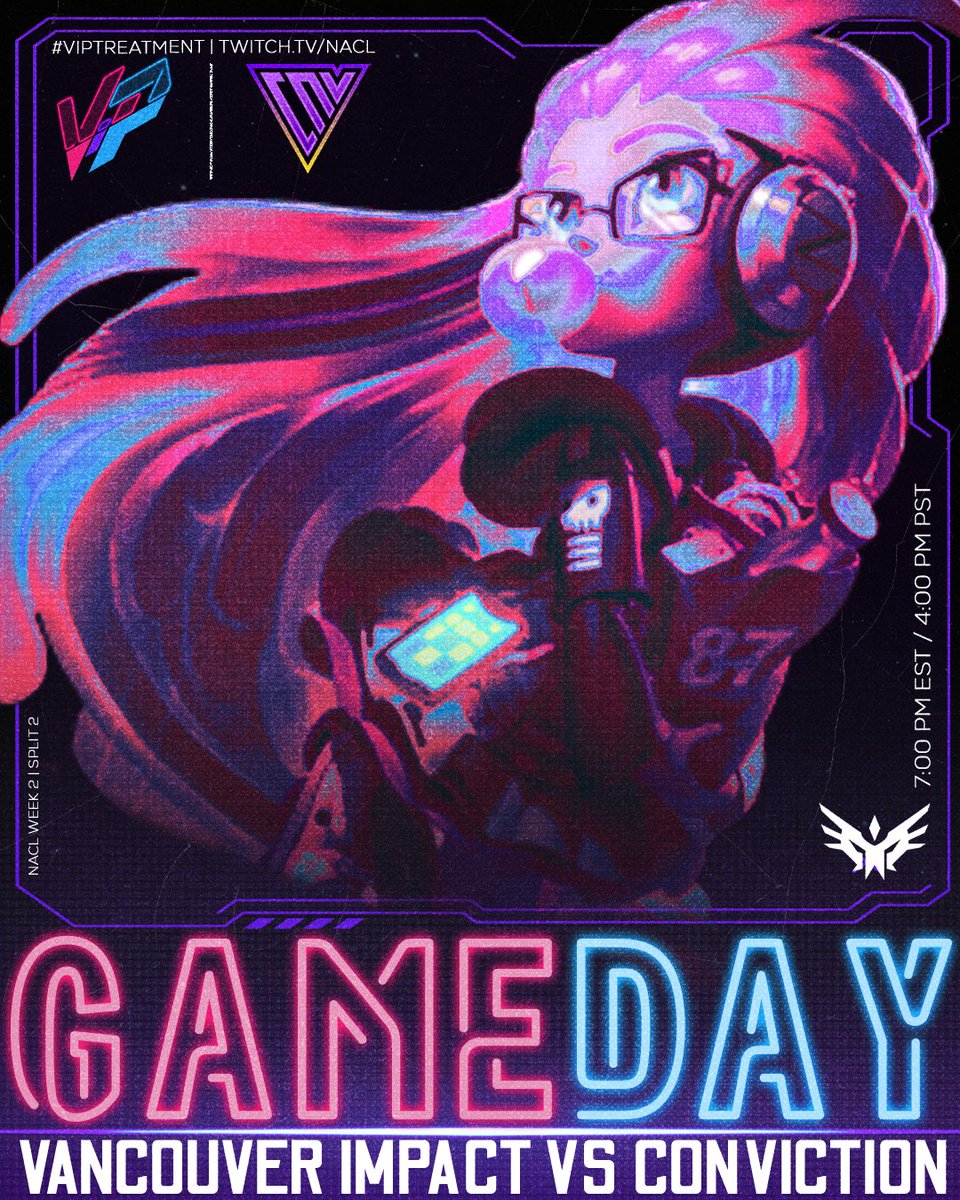 VancouverImpact's tweet photo. Time to make an impact. We're playing in @watchNACL tonight!💥

🆚@CNVEsports 
⏰ 7:00 PM EST/4:00 PM PST
📺https://t.co/gT1pd6Orzb

#VIPTreatment | #VIPLoL https://t.co/AKKMlbwYwo