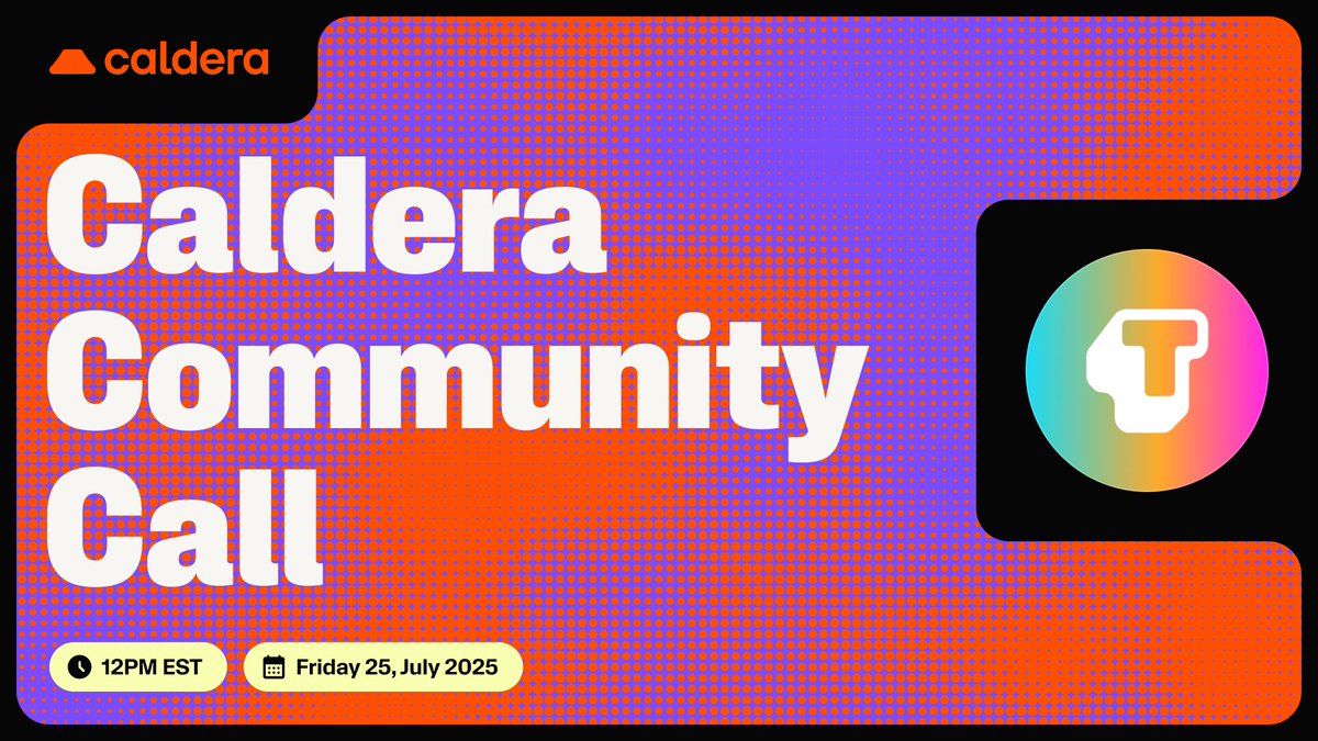Calderaxyz's tweet image. Caldera’s Towns Ecosystem Community Call is tomorrow at 12PM EST.
Join us on X Spaces on Friday to talk everything DeSocial.