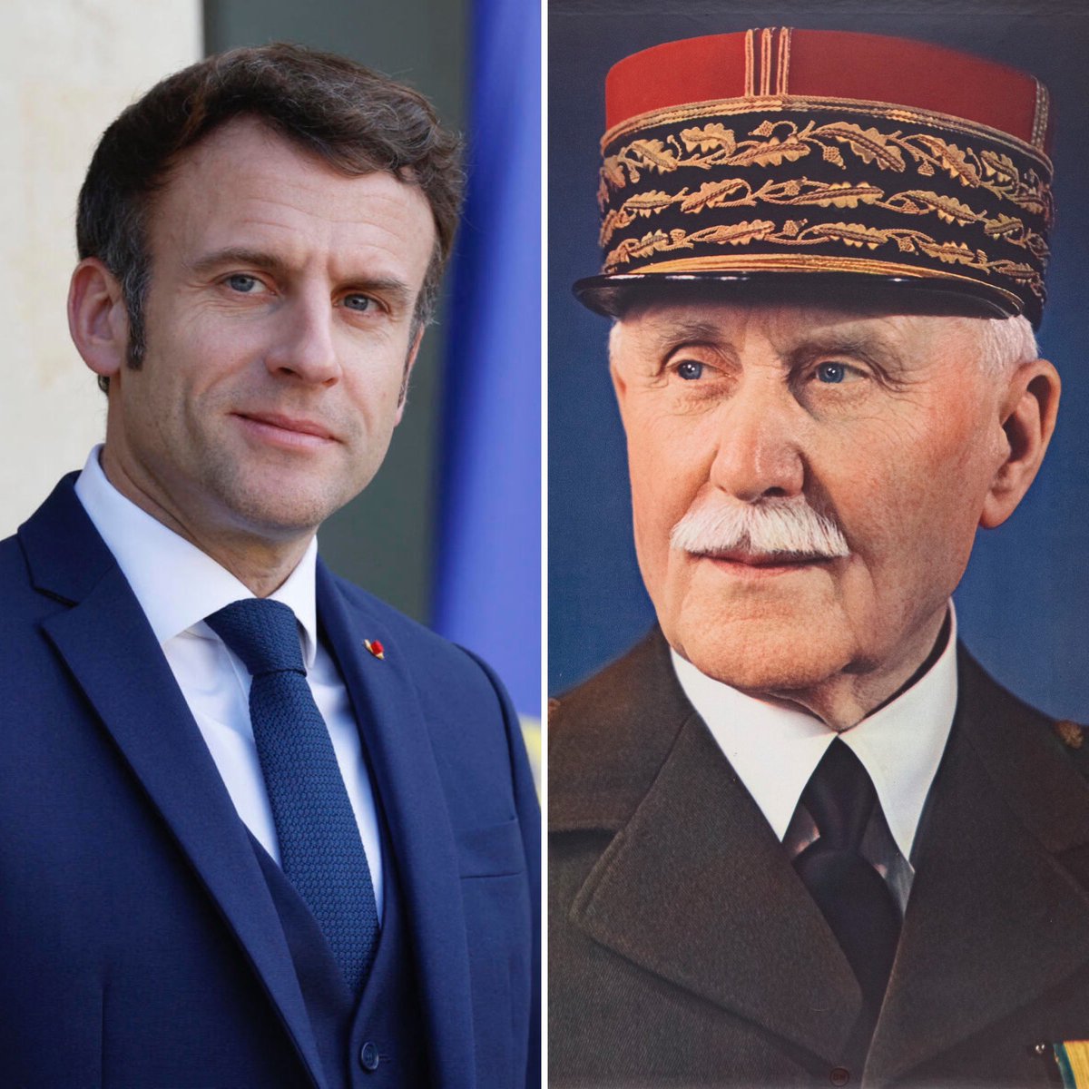 After <a href="/EmmanuelMacron/">Emmanuel Macron</a> confirms France will recognize Palestinian state, which will only reward Hamas and spit on the graves of all those murdered on Oct 7th, is there really is any difference between him and Vichy?