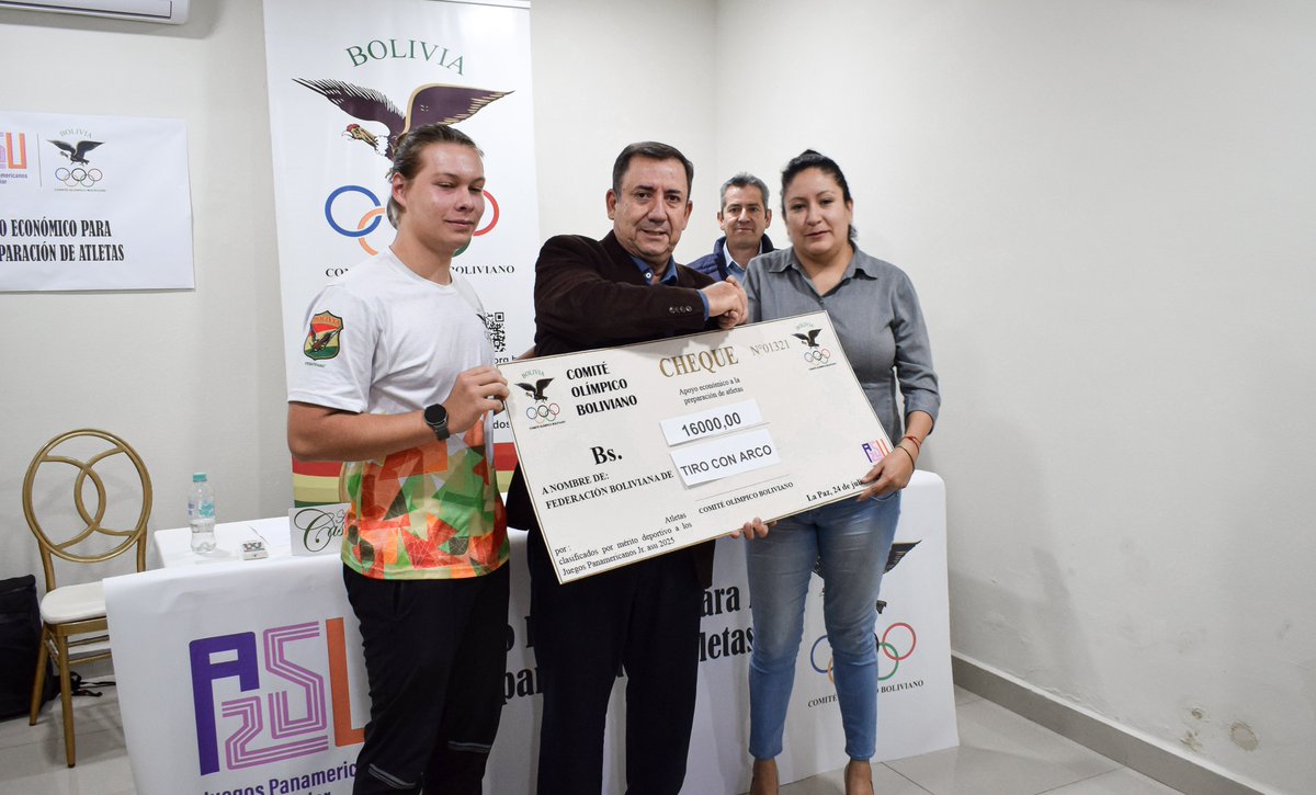 ComiteOlimbol's tweet photo. El COB entregó recursos a las federaciones nacionales para la preparación de los atletas que clasificaron por merito deportivo a los Juegos Panamericanos de Asu 2025, estos recursos  ascienden a un total de  Bs. 336,000, siendo 11 Federaciones,42 atletas Beneficiarios https://t.co/hqYff8dNVa