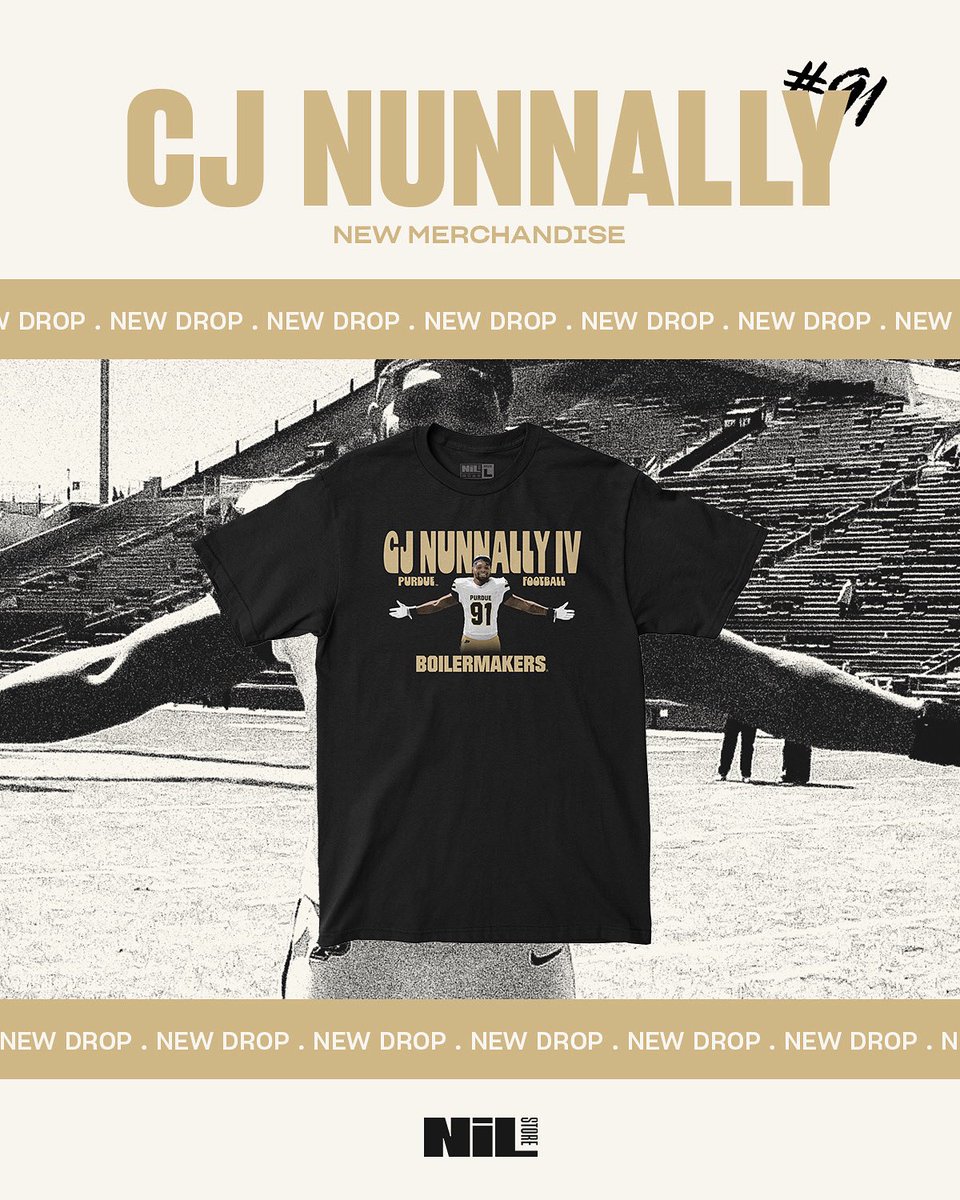 Boilermakers‼️ 

The <a href="/CJNunnallyIV/">Clarence Nunnally IV</a> exclusive drop is available now 🚂

Shop here: nil.store/purdue/pur-cj-…