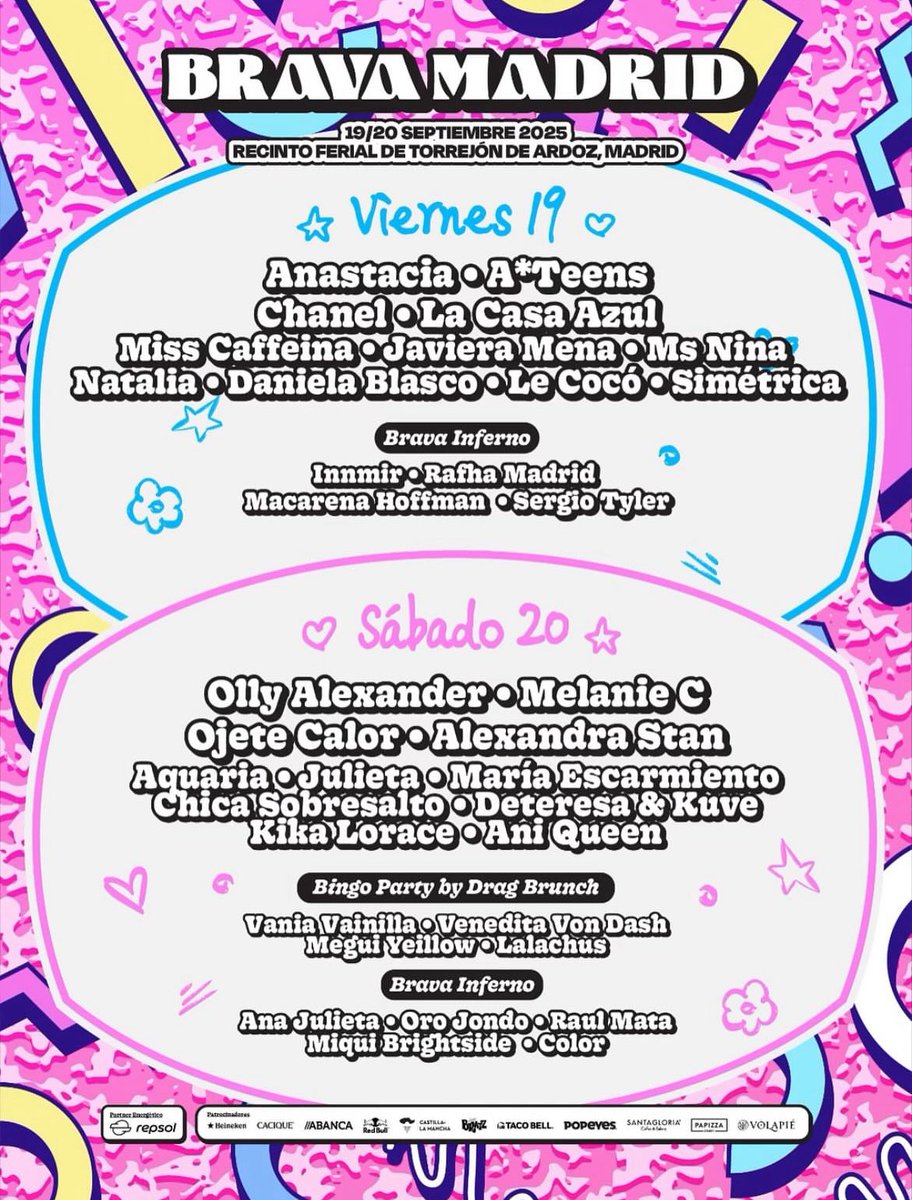 K U V E (@soykuve) on Twitter photo Nueva confirmación festivalera! Nos vemos el 20 de septiembre en el <a href="/bravamadrid/">Brava Madrid</a> !! Si alguien me llega a decir hace unos años que iba a compartir cartel y día con Mel C no me lo creo jamás. Y encima ya para más fantasía hago combo con mi reina <a href="/itsdeteresa/">DeTeresa</a> ! Pues ya estaría ❤️🔥 Nueva confirmación festivalera! Nos vemos el 20 de septiembre en el <a href="/bravamadrid/">Brava Madrid</a> !! Si alguien me llega a decir hace unos años que iba a compartir cartel y día con Mel C no me lo creo jamás. Y encima ya para más fantasía hago combo con mi reina <a href="/itsdeteresa/">DeTeresa</a> ! Pues ya estaría ❤️🔥