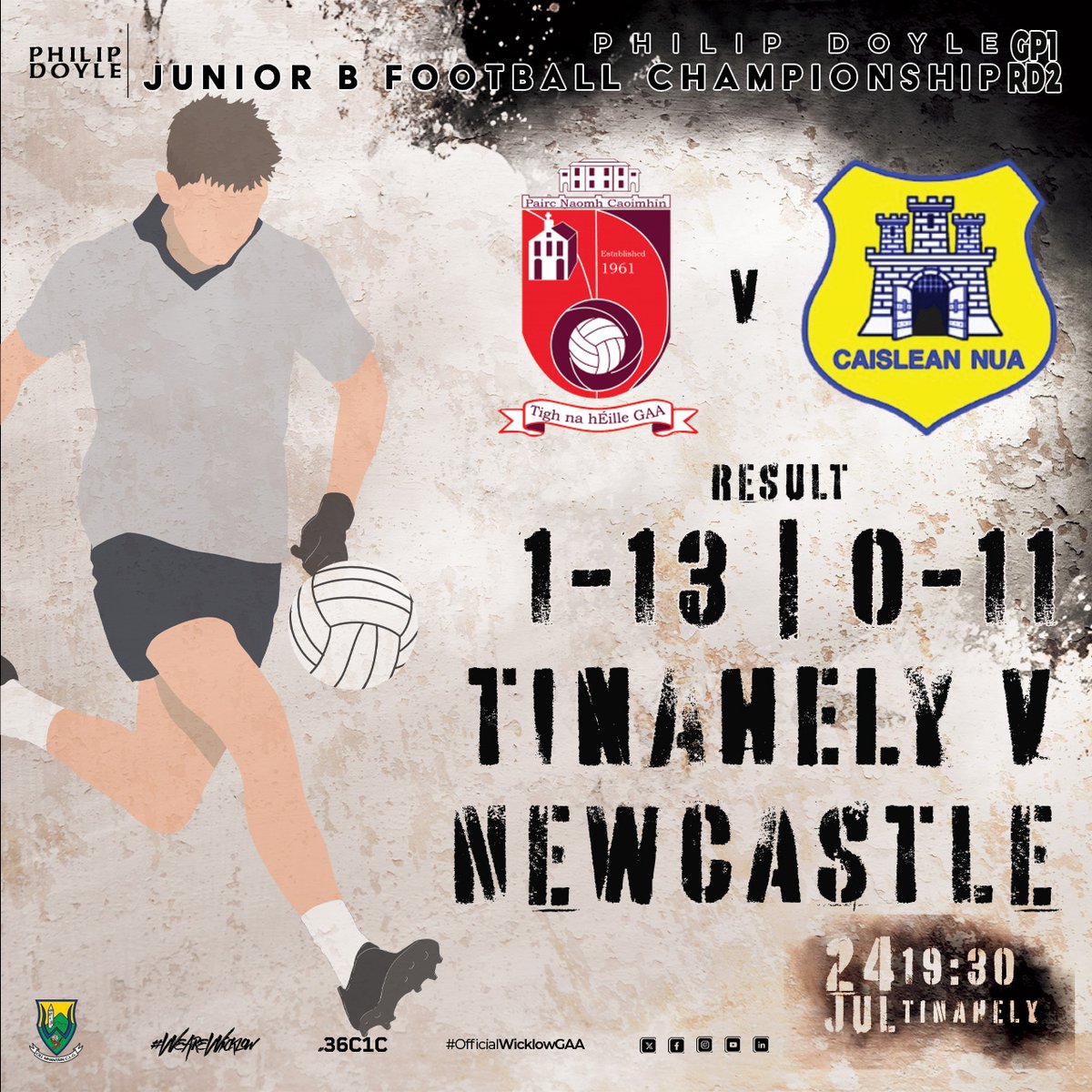 wicklowgaa's tweet image. Philip Doyle Junior B Football Championship Group 1 Round 2
Result
Tinahely 1-13
Newcastle 0-11
#officialwicklowgaa #WicklowGAA #wearewicklow #36C1C #philipdoyle