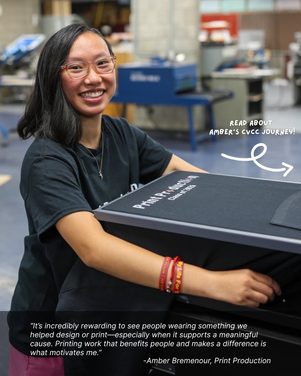 CVCCWorks's tweet photo. Amber Bremenour, a student at @NordoniaSchools, is excelling in CVCC’s Print Production program, where she brings creativity to life through hands-on projects. 🎨🖨️

This summer, she’s been busy printing handbooks, catalogs, and apparel, working closely with a classmate and her instructor to develop real-world skills like communication, collaboration, and attention to detail.
When she’s not in the lab, Amber enjoys riding her bike, watching scary movies, and spending time with her family and friends. As she heads into her senior year, she’s focused on learning, personal growth, and exploring her future—including the possibility of a career in the military!

Way to go, Amber! Keep shining. 🌟

#CVCC #CVCCWorks #StudentSpotlight #StudentSuccess #PrintProduction #CareerReady #HandsOnLearning #WorkBasedLearning