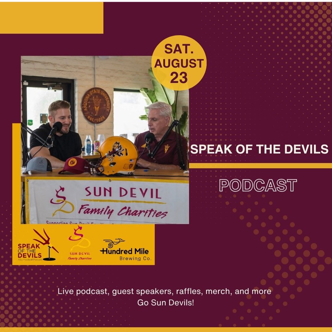 Save The Date:  Saturday  August 23rd <a href="/HundredMileBrew/">Hundred Mile Brewing</a> 

Join SDFDC with our friends <a href="/SotDPodcast/">Speak of the Devils</a> and <a href="/CactusSportsAZ/">Cactus Sports</a>  for LIVE PODCAST.

More details soon.

<a href="/TheVABC/">Valley Athletic Booster Club</a> <a href="/crafty_devils/">crafty devils</a> <a href="/ASU_Uniformity/">Uniformity</a>