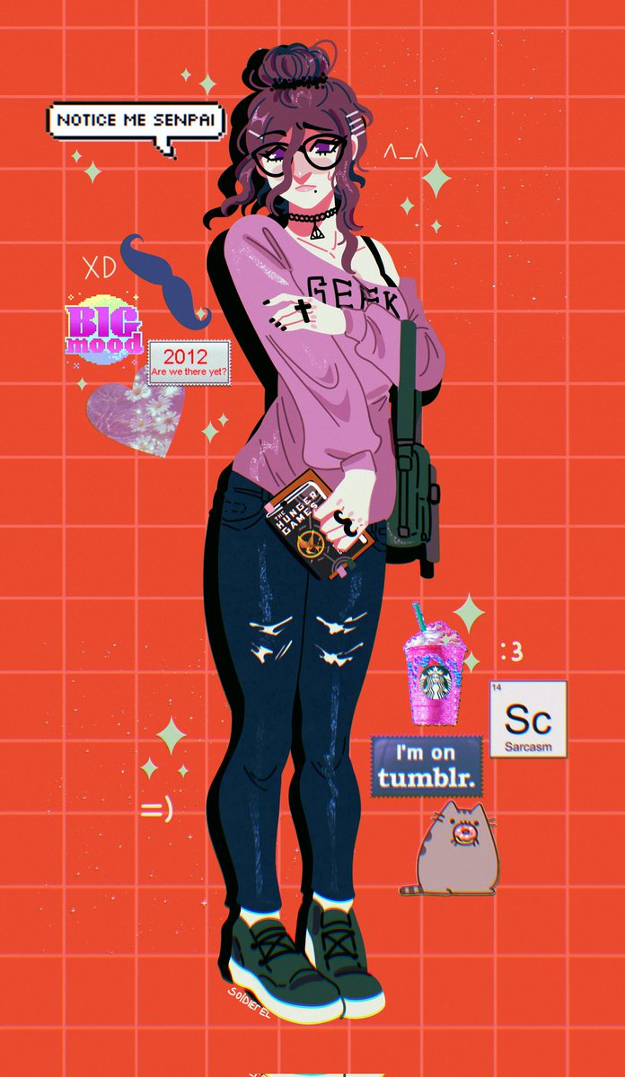 I'm gonna open 2 experimental slots for full body c0mmissions like this. Any character (oc, canon) in your desirable iconic Tumblr aesthetic. One body with decorations is for 100 usd, dm me please!!! Really appreciate rt 💜💜