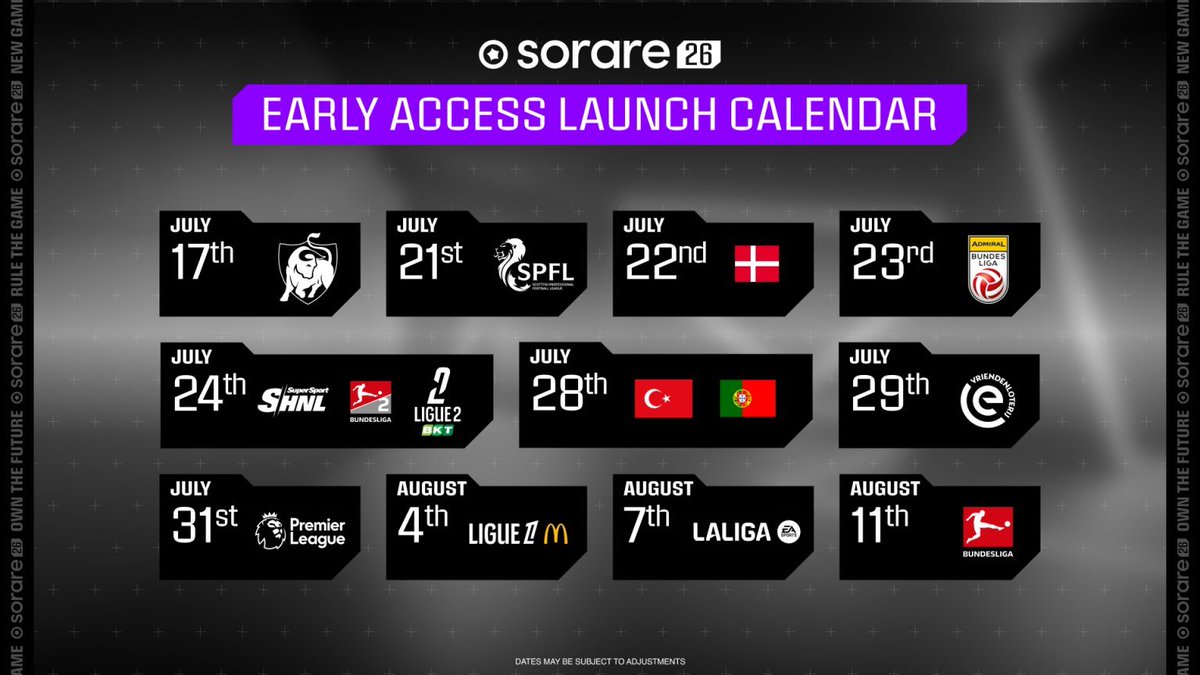 LordShafko's tweet photo. The 2025/26 season is here! ⚽️

Into fantasy football? You’ll love Sorare.

Collect cards, build teams, and win cash, jerseys, and more!

Buy 5+ cards, play 2 game weeks, and we both get up to £/$/€50 in credits to buy cards for half the price..👀

👉 https://t.co/1NWHGUxhAn https://t.co/QMTf5Q6zv4
