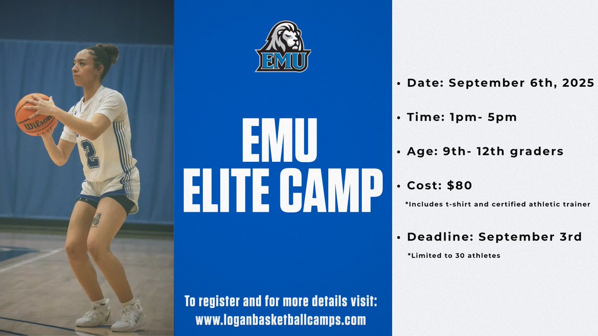 We are looking forward to hosting our Elite Camp Saturday September 6. We've filled about a third of the spots. Make sure to sign up today so you don't miss out on the opportunity to work with our coaching staff and current student athletes!