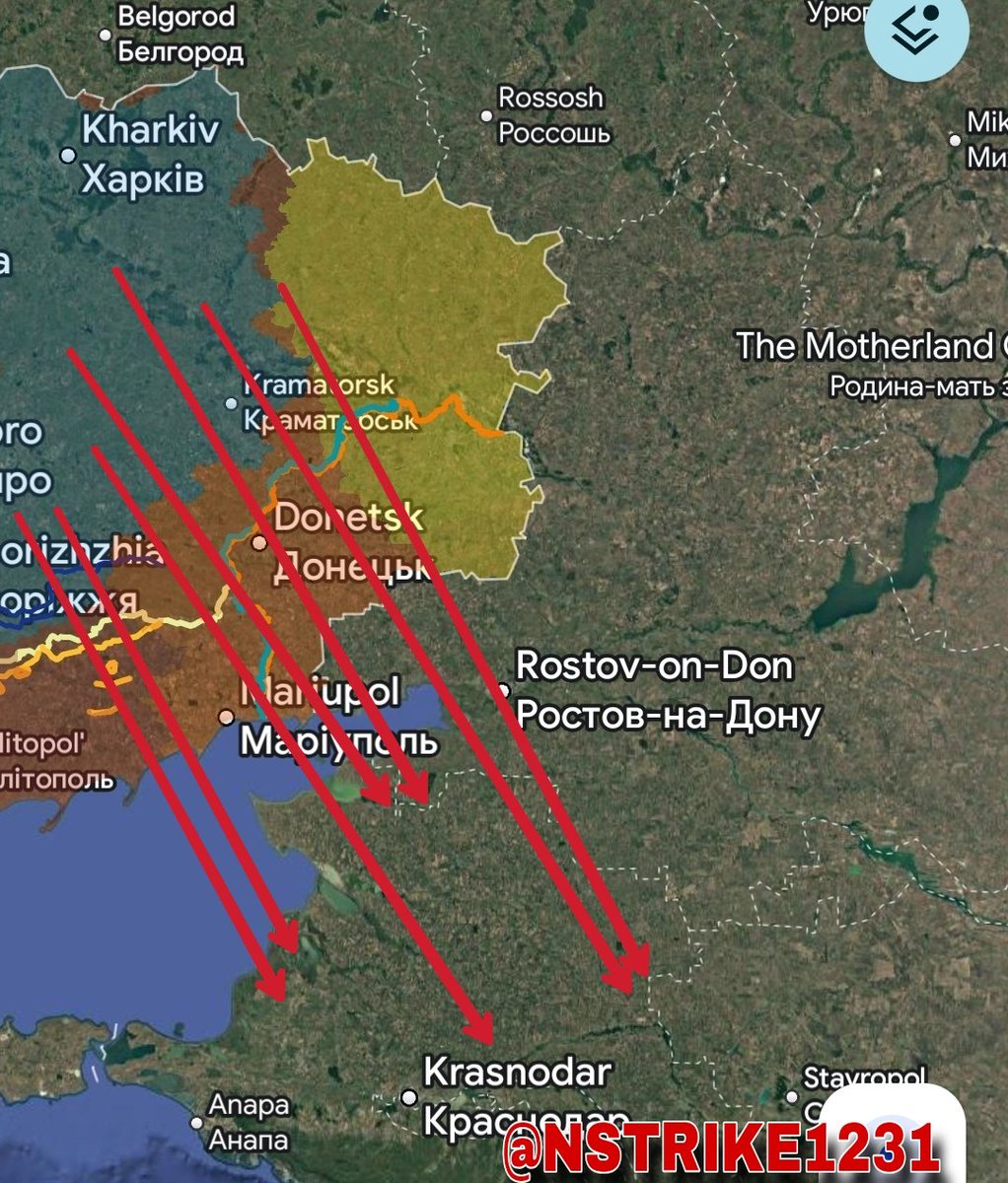 ‼️‼️🇺🇦✈️ BREAKING - At this moment, Ukrainian kamikaze drones are attacking the port of Azov, the Yeysk military airbase, and the Russian military airbase in Taganrog, all located in the Rostov region.

Map from <a href="/NSTRIKE1231/">NSTRIKE</a>