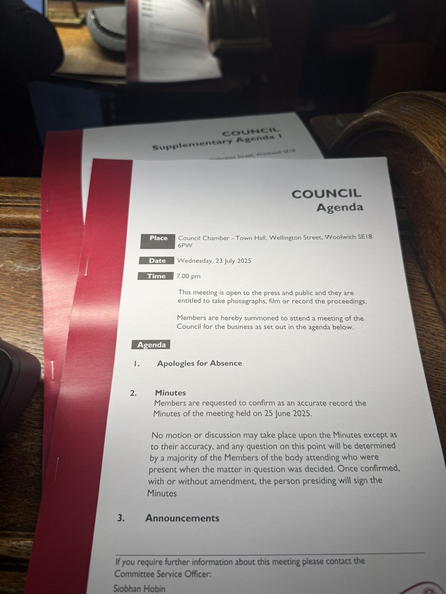 Big night at Full Council last night (videos to follow): 

 💷 My motion on a banking hub for Eltham was passed unanimously! 🙌 now the hard work begins getting Link and Access to Cash to agree to set one up. 🏦 

🚙 I raised questions about road surfacing and the improvements