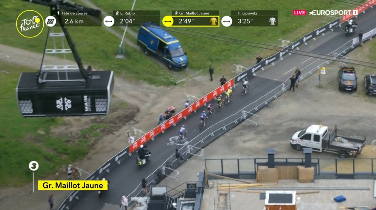 funimag's tweet image. Les funiculaires sont plutôt rares en ce moment sur le #TDF2025 seule chose à se mettre sous la dent une vue furtive du téléphérique qui relie Courchevel Les Verdons au sommet de la Saulire 2740m 🇫🇷 🚞 🚡 🚴♀️
#funiculaire #telephérique #cablecar #courchevel #cyclism #lesRP