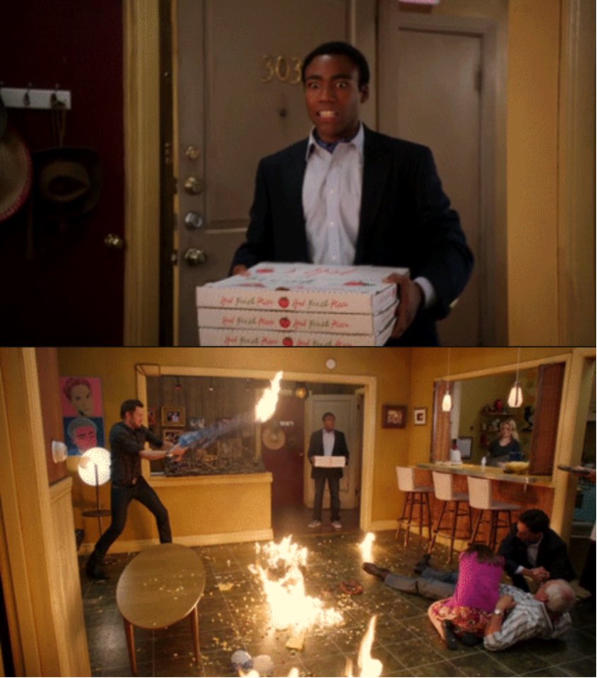 sillyseaal's tweet image. I hope that when Nightwing comes out of the Titans Tower it looks like this meme with Bludhaven burning down, some shit going on with the Titans, his family and also Roy who’s gone missing