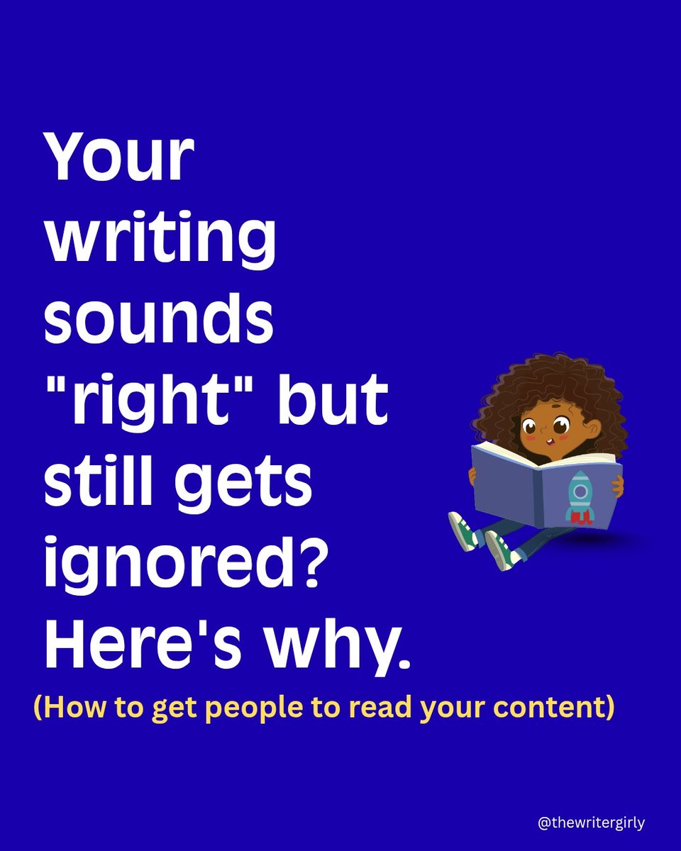 thewritergirly's tweet photo. If your writing isn’t connecting, it’s not the algorithm. 

It’s you sounding like a robot. 

Write like a human. 
Feel. 
Relate. 

That’s how you earn trust, build connection, and get results. 

#writebold #beginnerwriters #thewritergirly #dailywritingtips https://t.co/vD0s8VwFnN
