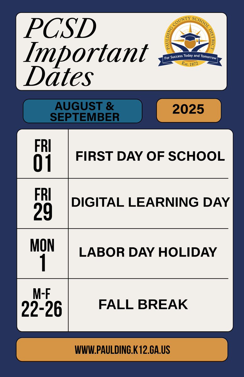 Planning ahead? Here are some dates you should know about for August and September!