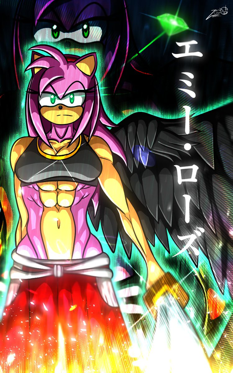 ZecrusChan17's tweet image. I drew fanart of a Time-Skip version of Amy Rose years ago, where she's a One-Winged Angel ✨️🥂💪
#sonicthehedgehog #amyrose #fanart