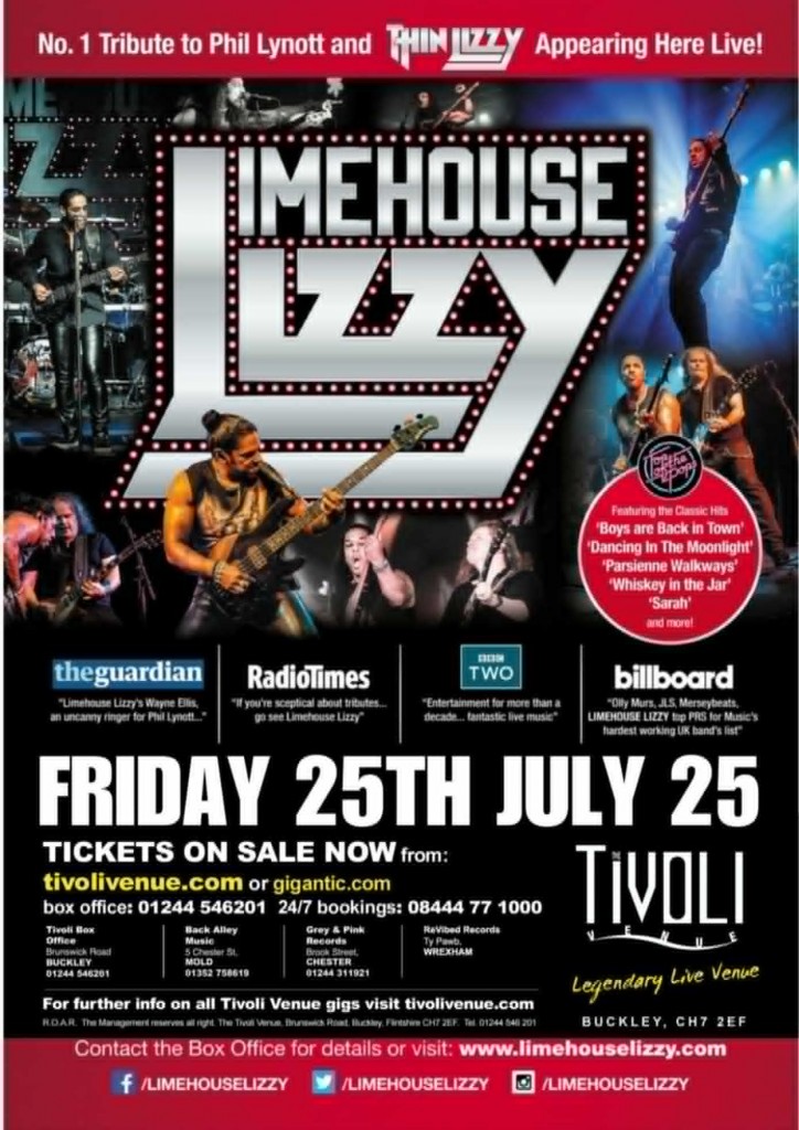 The Tivoli Venue (@tivoli_venue) on Twitter photo *SHOW TIMES *
📌 The Tivoli (Buckley) 🏴
🗓 Friday 25th July
🚪 7pm
<a href="/limehouselizzy/">Limehouse Lizzy</a>
🕗 Set 1 - 8pm-9pm
Interval 20 mins
🕘 Set 2 - 9:20pm - 10:20pm
Encore 10 mins
Venue curfew - midnight
Times subject to change, tixs will be available on the door
gigantic.com/limehouse-lizz… *SHOW TIMES *
📌 The Tivoli (Buckley) 🏴
🗓 Friday 25th July
🚪 7pm
<a href="/limehouselizzy/">Limehouse Lizzy</a>
🕗 Set 1 - 8pm-9pm
Interval 20 mins
🕘 Set 2 - 9:20pm - 10:20pm
Encore 10 mins
Venue curfew - midnight
Times subject to change, tixs will be available on the door
gigantic.com/limehouse-lizz…