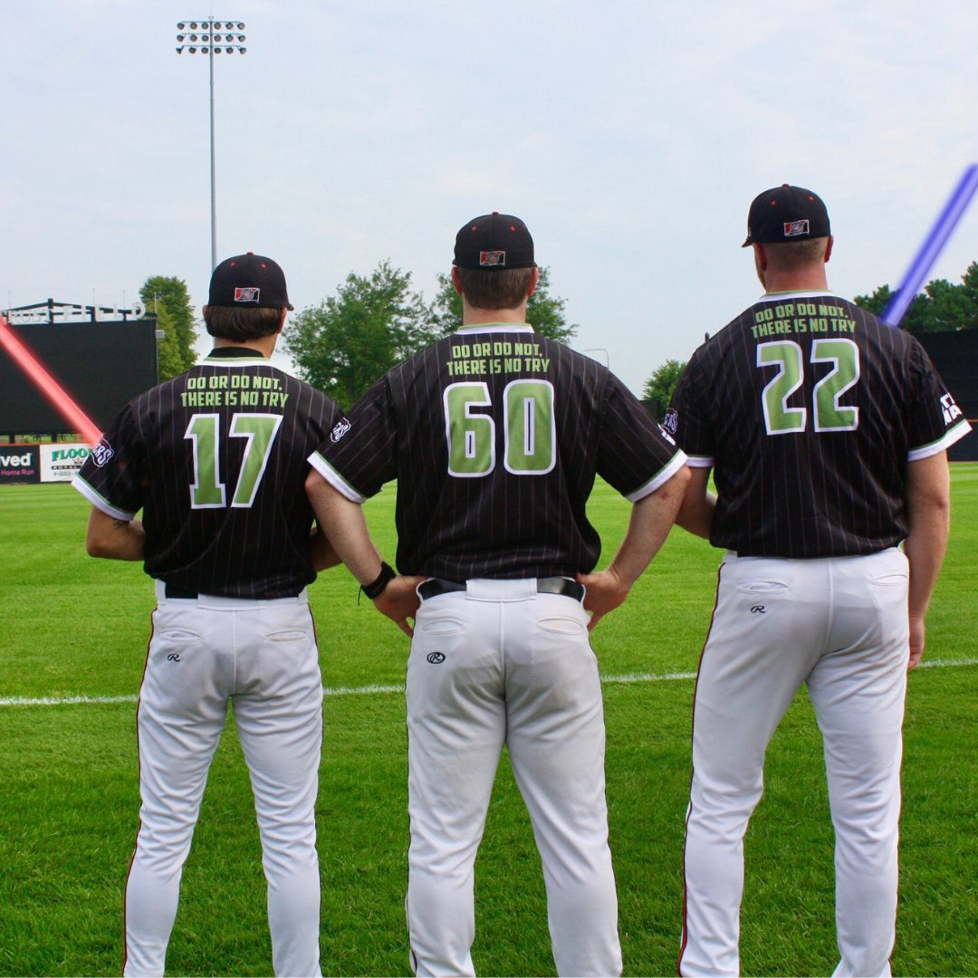 boomersbaseball's tweet photo. The Force is strong with the Boomers in these jerseys.
Catch your Boomers in action tomorrow night (7/25) wearing these out-of-this-galaxy jerseys, and you could take one home during our silent auction! Don’t miss it!

🎟️: https://t.co/PXJMXcijxM
🆚: Joliet Slammers https://t.co/sWwTIDQGMy