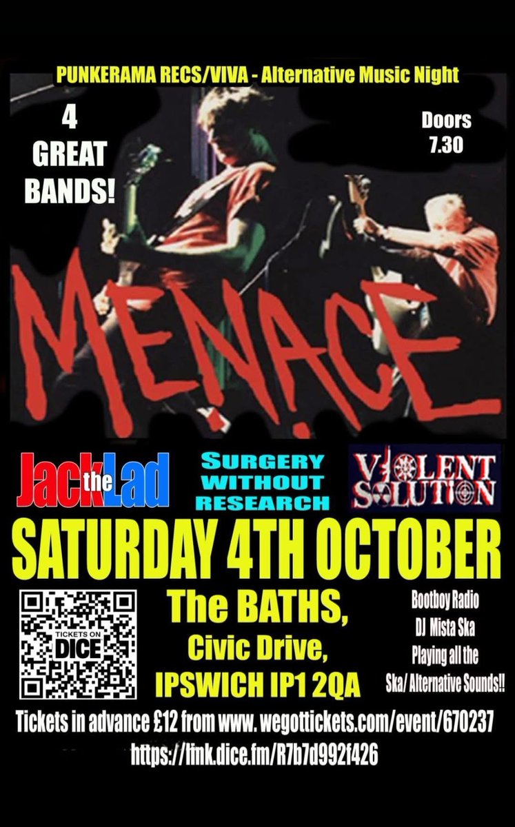 SWRpunk's tweet image. Next gig