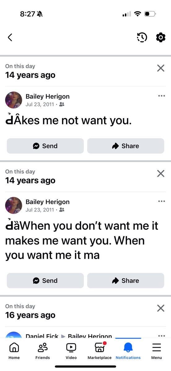 IssaBaileyBitch's tweet photo. Why was this my Facebook status at 15? Girl seek help💀 https://t.co/Cc25HT2EtP