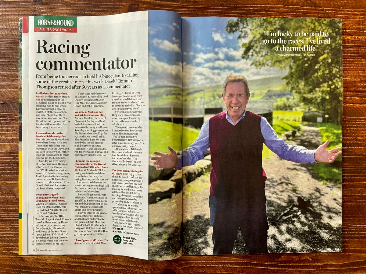 tommoracing's tweet image. It’s been a while but very happy to be back on the pages of @horseandhound - a magazine I have always loved! Thanks for the interview @XanderBrett 👏