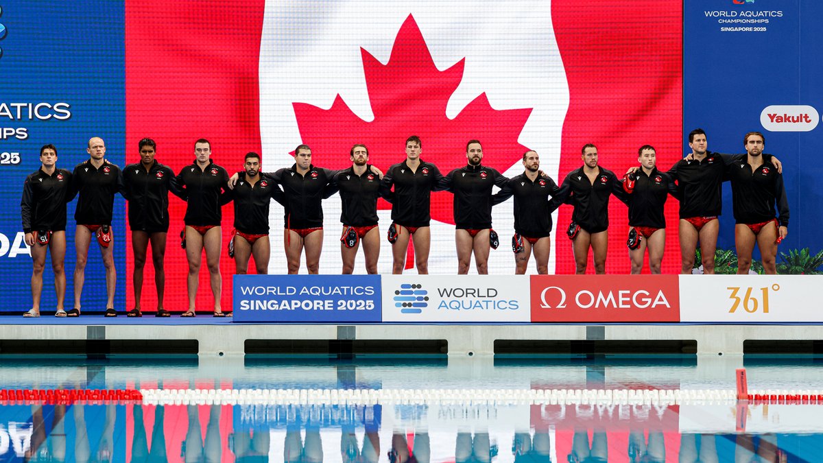 waterpolocanada's tweet photo. Water Polo Canada Men’s Senior National Team 11th at the 2025 World Aquatics Championships

> https://t.co/Xdlaa3PNRN

🔴⚪🔴

L'équipe nationale sénior masculine de Water-Polo Canada termine au 11e rang aux Championnats de World Aquatics 2025

>https://t.co/Lj3IkBBHFF https://t.co/6fJiPkk4hS