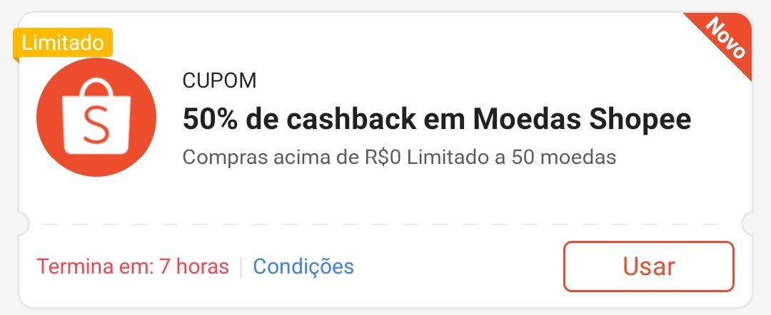 China Cupons BR - Promoções e Cupons (@ccbrpromo) on Twitter photo CUPOM SHOPEE
50% de Cashback em moedas sem valor mínimo(Limitado a 2.000 moedas)
SH7EXPL91R
Resgate pelo link:
s.shopee.com.br/4fiQTVeuJ3
s.shopee.com.br/8zrRxfUvRK
CUPONS SHOPEE: chinacuponsbr.com/post/cupons-sh…
Grupo Whatsapp Shopee Cupons: chat.whatsapp.com/H0LC5f2hnsrA3R…
Canal Telegram Só Cupons CUPOM SHOPEE
50% de Cashback em moedas sem valor mínimo(Limitado a 2.000 moedas)
SH7EXPL91R
Resgate pelo link:
s.shopee.com.br/4fiQTVeuJ3
s.shopee.com.br/8zrRxfUvRK
CUPONS SHOPEE: chinacuponsbr.com/post/cupons-sh…
Grupo Whatsapp Shopee Cupons: chat.whatsapp.com/H0LC5f2hnsrA3R…
Canal Telegram Só Cupons