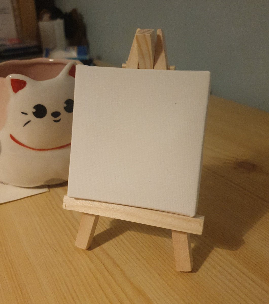 cometsheep's tweet image. Just bought one of those teeny tiny baby canvases. What should I draw on it?
The highest liked comment wins (nothing inappropriate please)