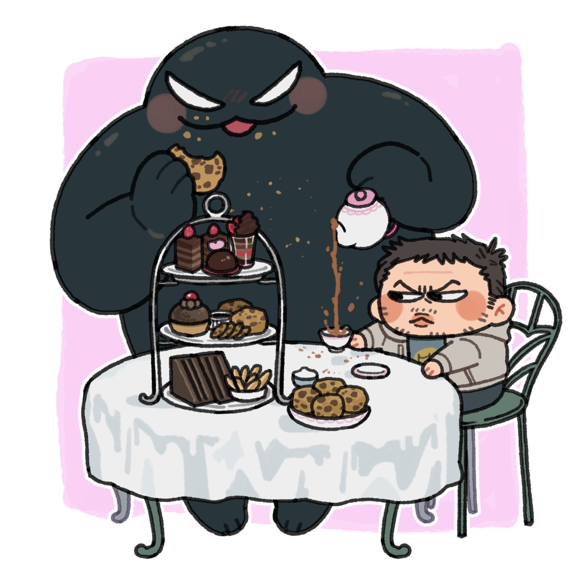mokotin_55's tweet image. #veddie tea party🫖☕️🍪🍫✨