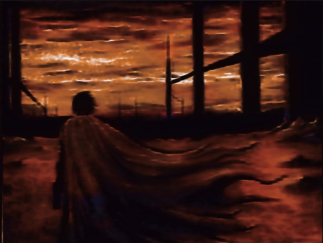 Sunderguilt's tweet image. Paintings with and without post process