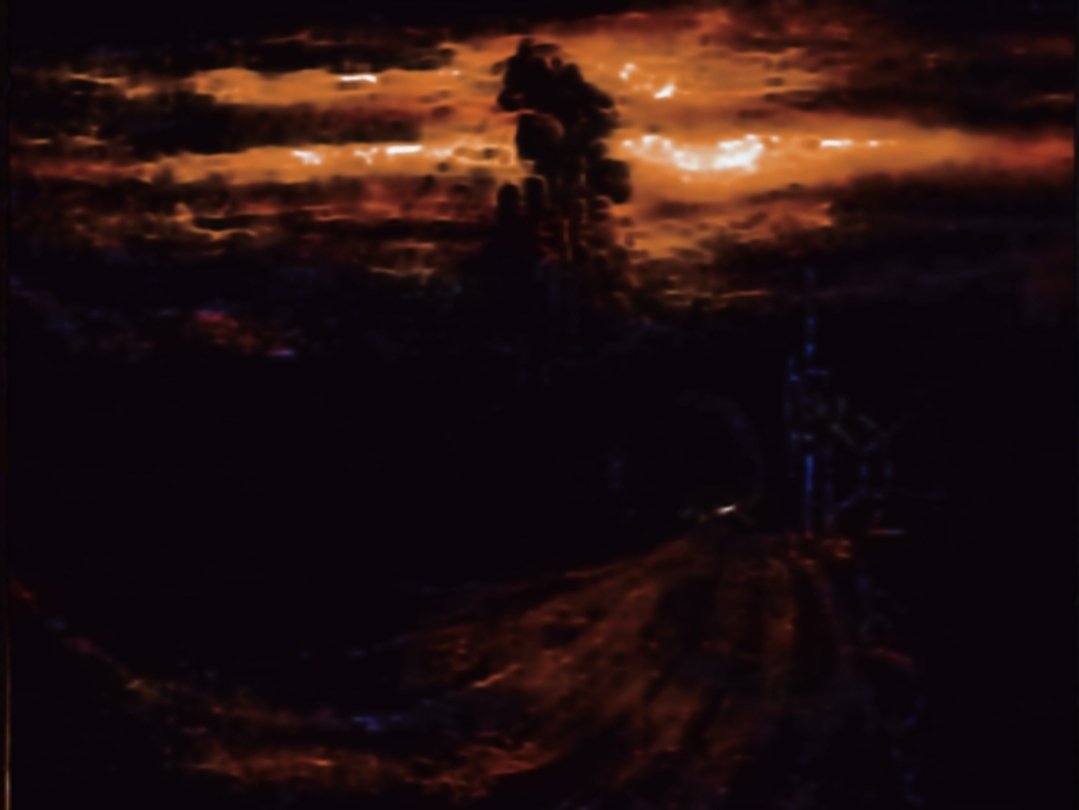 Sunderguilt's tweet image. Paintings with and without post process