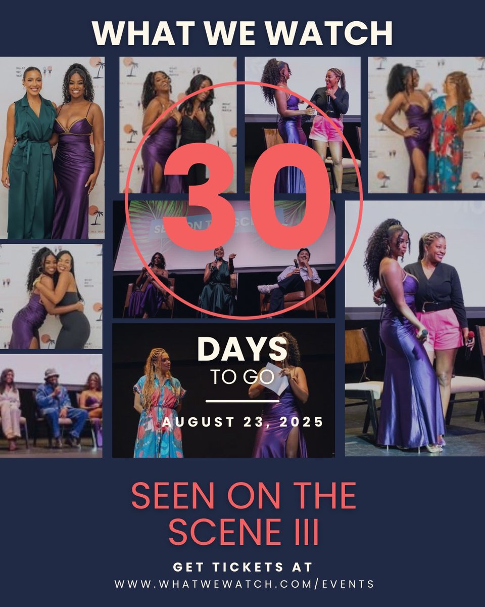 wwwfilmtv's tweet image. 30 DAYS OUT!
Head to whatwewatch.net/events and enjoy the most inspiring afternoon of film and TV. Recognize the artists in your community at #SOTSIII, the only film festival hosted, produced, and sponsored by a Black Latina! #WhatWeWatch x @mspeacherino