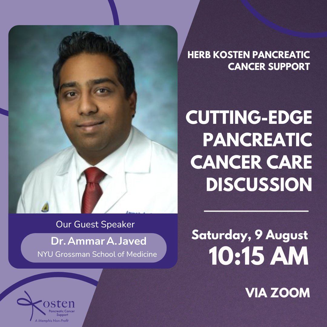 Join us Saturday, August 9th for a powerful session of the Herb Kosten Pancreatic Cancer Support Group, meeting in person and via Zoom. 

📍 Attend in person or join us online
🔗 Zoom Link: us02web.zoom.us/j/85998463933

Don’t miss this opportunity to connect, learn, and be encouraged.