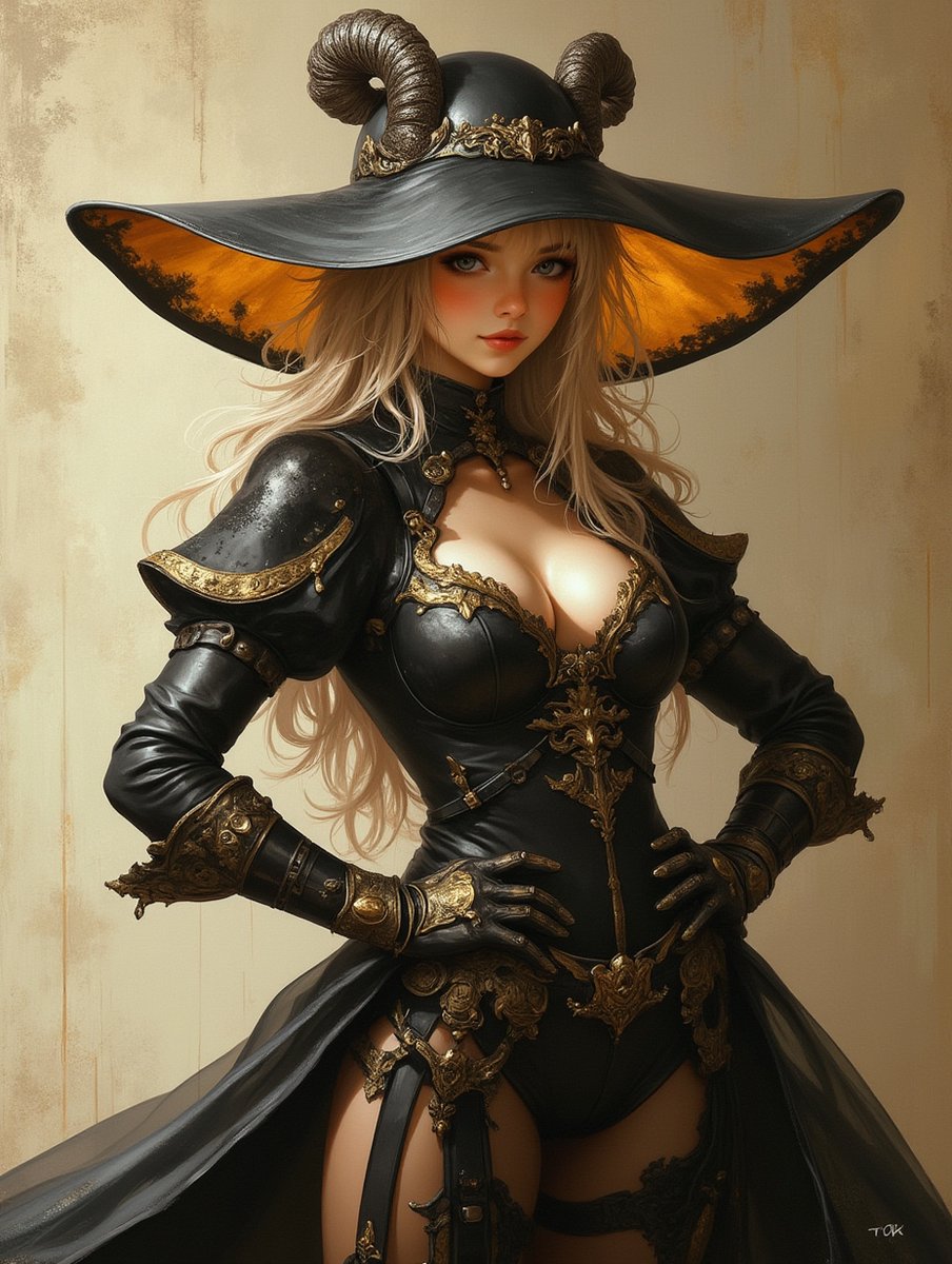holo_muse's tweet image. Selene adjusted her wide-brimmed hat, her eyes glinting like secrets under starlight. Tonight, the ancient woods would yield their mysteries to her and her mysterious spellbook.