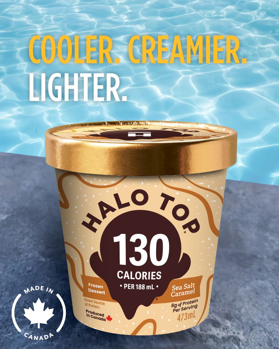 Pool float not included.
But this pint? 130 calories, 8g of protein, and absolutely no compromise.
Light, creamy, and made in Canada.
#HaloTop #IndulgenceReimagined #MadeInCanada