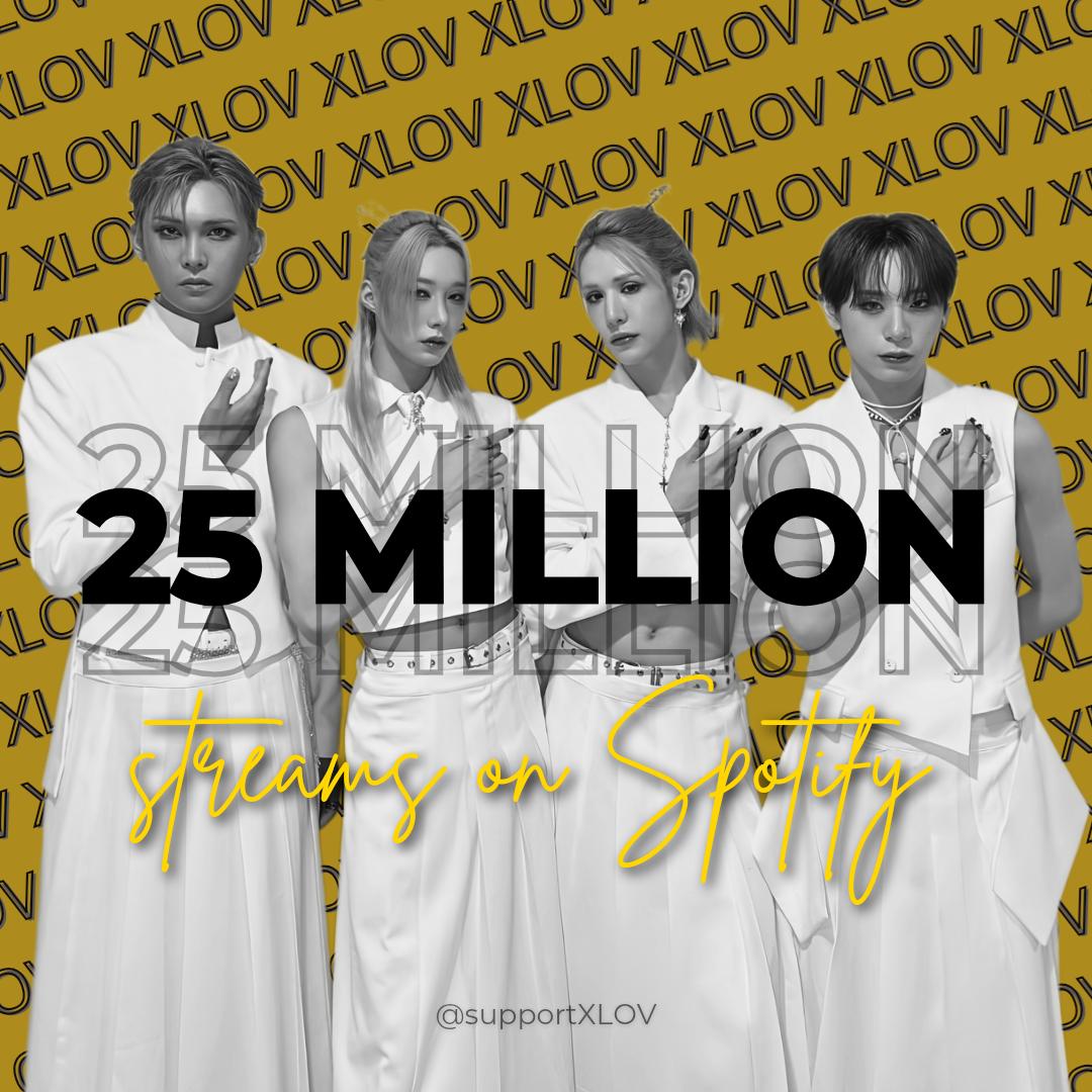 SupportXLOV's tweet image. XLOV has reached 25 MILLION total streams on Spotify!
#XLOV #엑스러브