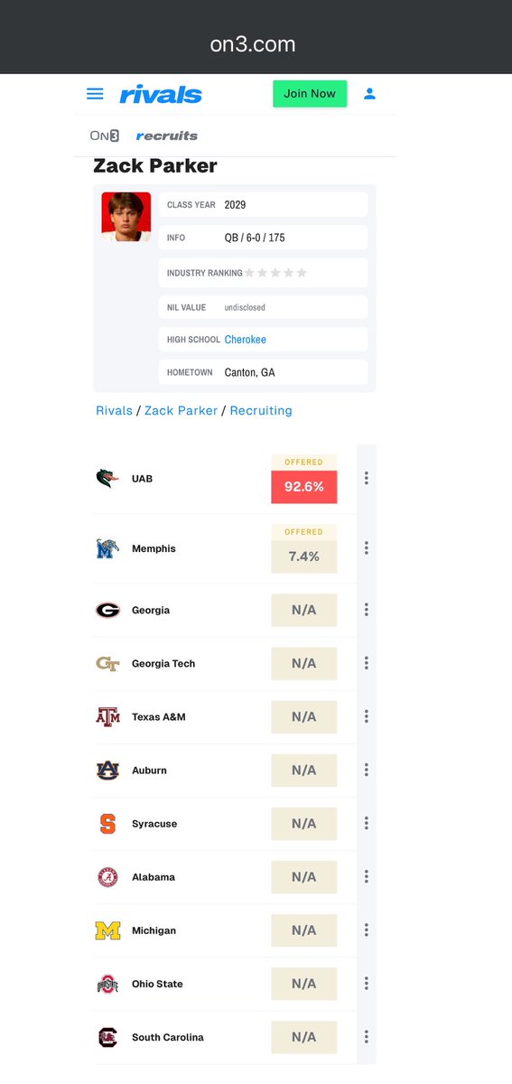 ZackParkerQB's tweet image. Check out my profile on On3/Rivals !@On3sports @ChadSimmons_ @JeremyO_Johnson @RustyMansell_ @Andy_Villamarzo @SWiltfong_ @JohnGarcia_Jr @TomLoy247 @JedMay_