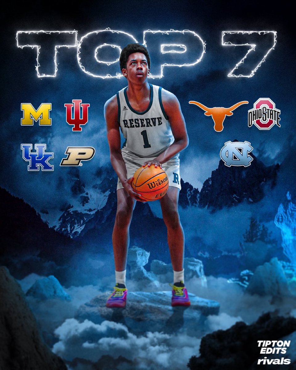 bbn_blake's tweet image. NEWS: 5 ⭐️Anthony Thompson is down to seven Schools, with Kentucky being one of them😼

Top 10 recruit in the class of 2026!

📸:@TiptonEdits #BBN