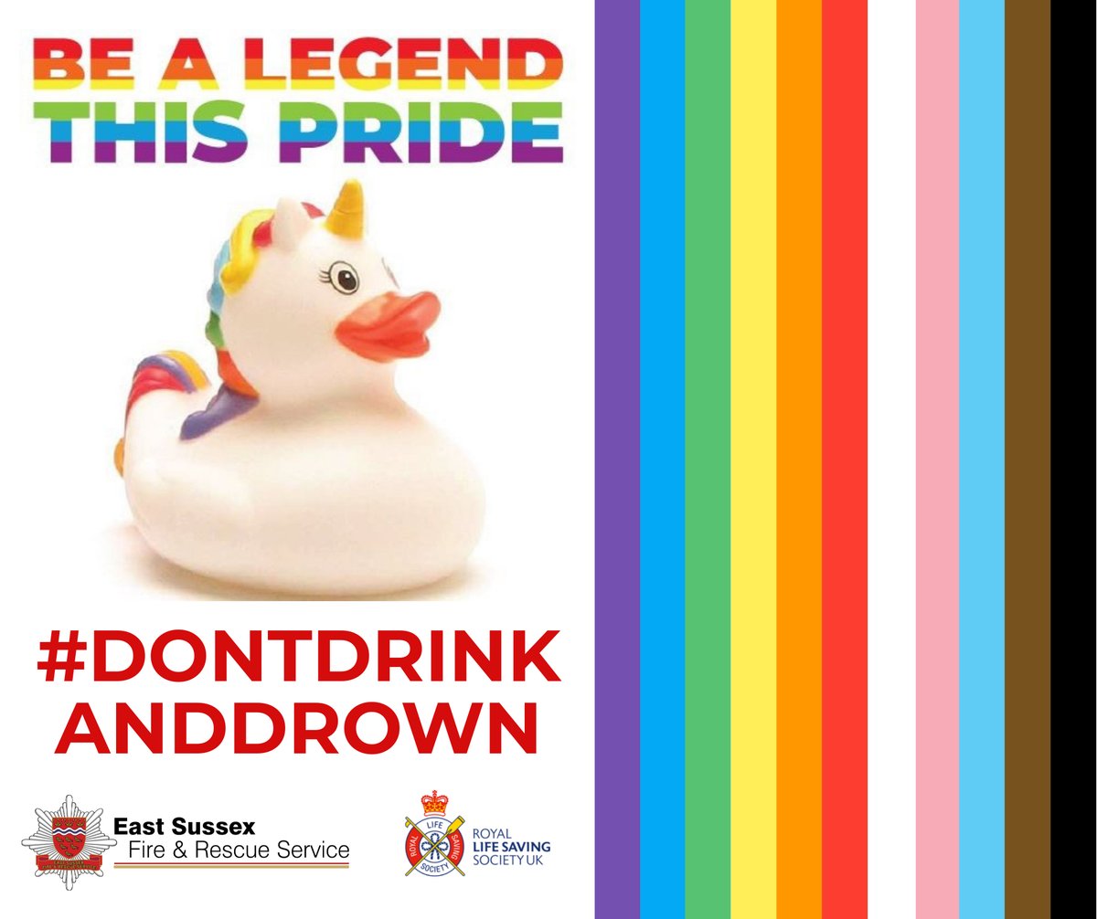 #Brighton Pride is almost here! Having a beer down by the Pier? Please stay safe.

Between 2019 &amp; 2024, 333 accidental drownings involved drugs and alcohol. Don't become part of the statistics.

#dontdrinkanddrown