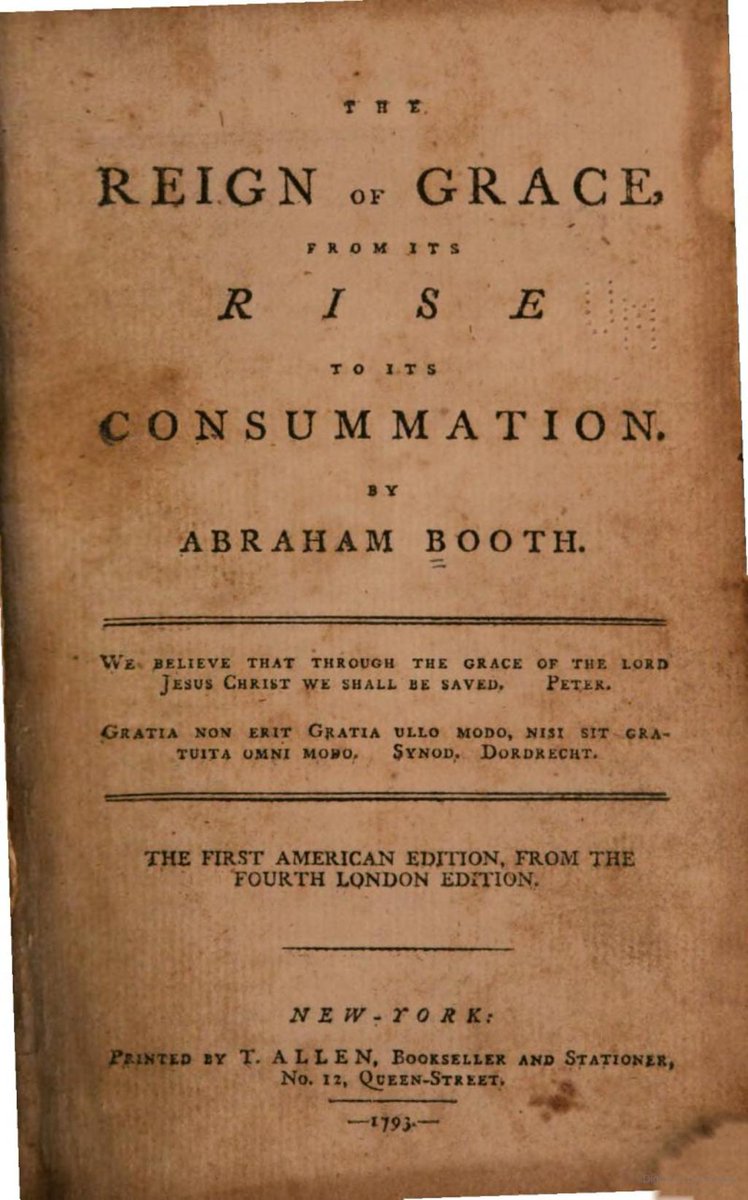 MichaelCarlino's tweet image. Do your soul a favor and read this section on the glory of Christ from chapter 5 of Abraham Booth's "The Reign of Grace." Hallelujah, what a Savior!
β¬οΈβ¬οΈβ¬οΈ
"It was necessary also that the human nature of Christ, in which he was to accomplish our deliverance, should be derivedβ¦