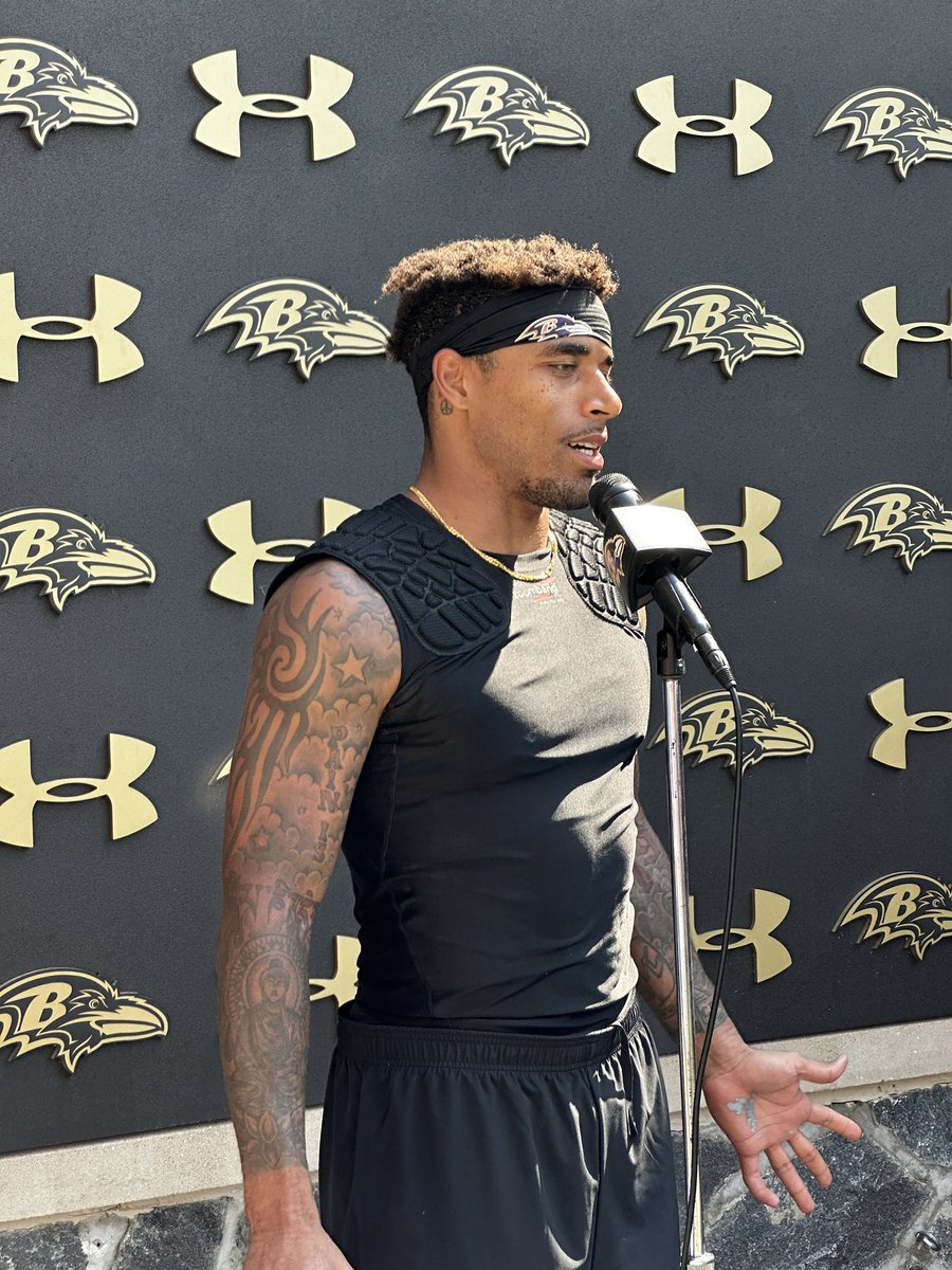 samdcohn's tweet image. First time CB Jaire Alexander addresses the media since signing with the Ravens:
"Defense wins championships. I'm in the right place to do that."