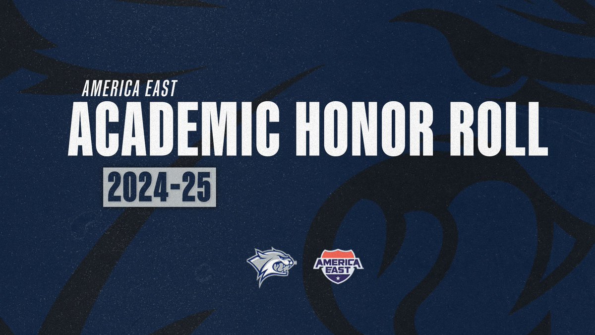 UNHWildcats's tweet image. 253 UNH student-athletes were named to an @AmericaEast Academic Honor Roll in 2024-25. That's an astounding 83% of our AE student-athletes!
Press release ➡️ unh.short.gy/bdgqB0
#BeTheRoar