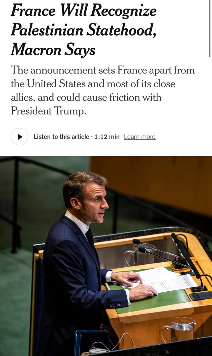 charliesmirkley's tweet image. The French are very generous.
But they are wrong.
Just because the French gave Muslims France doesn’t mean they can also give them Palestine. You can only
Give up your own nations.