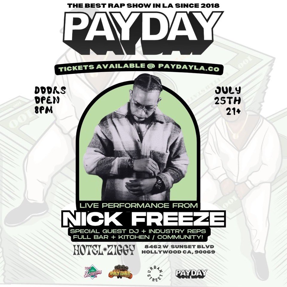 iamnickfreeze's tweet image. TOMORROW NIGHT WILL BE ONE FOR THE BOOKS, DON’T MISS THIS MONTHS @payday_la 💰💰💰
🎟️: posh.vip/f/3584a?t=nick…