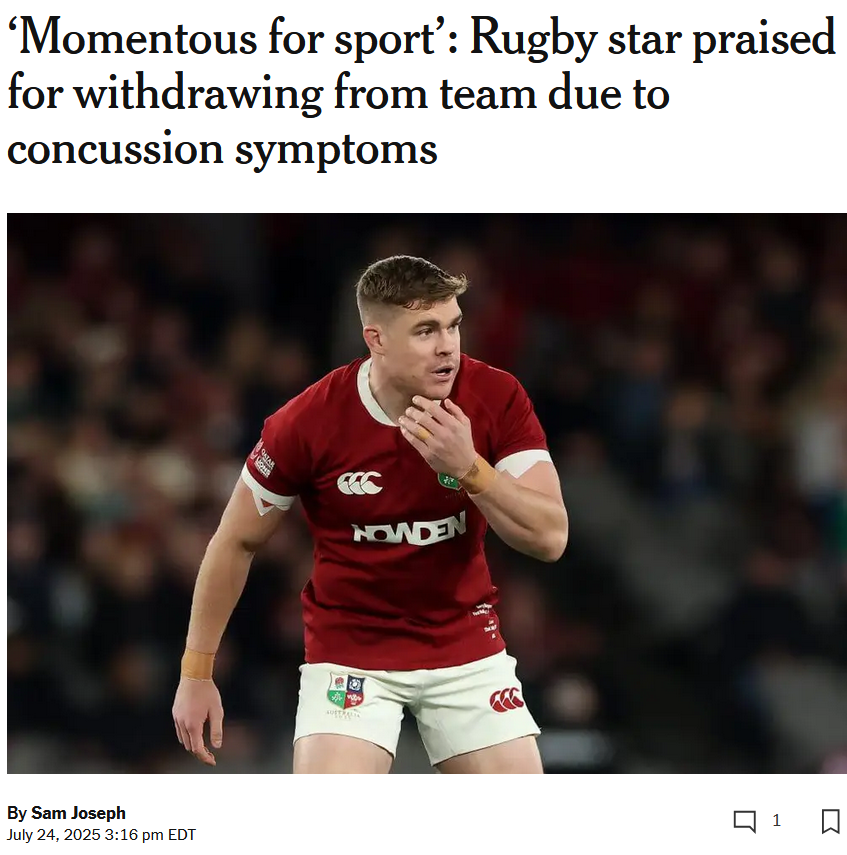 ChrisNowinski1's tweet image. Kudos to Garry Ringrose for self-reporting #concussion symptoms.
But the fact he was held out last Saturday due to his concussion - then played Tuesday as a substitute &amp;amp; remained cleared to play - is a reminder that concussion return to play still flawed. nytimes.com/athletic/65137…