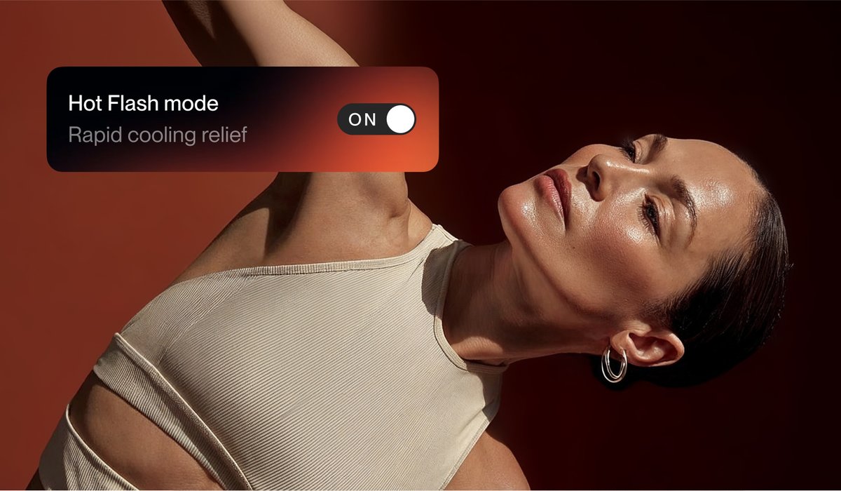 eightsleep's tweet image. Hot Flash Mode is here.
Now available for all Pod owners. Just one click for cooling relief.
Clinically tested benefits:
55% fewer nighttime hot flashes on average
82% reported waking up less often
79% found relief in under 10 minutes
Hot flashes don’t stand a chance.
🔗…