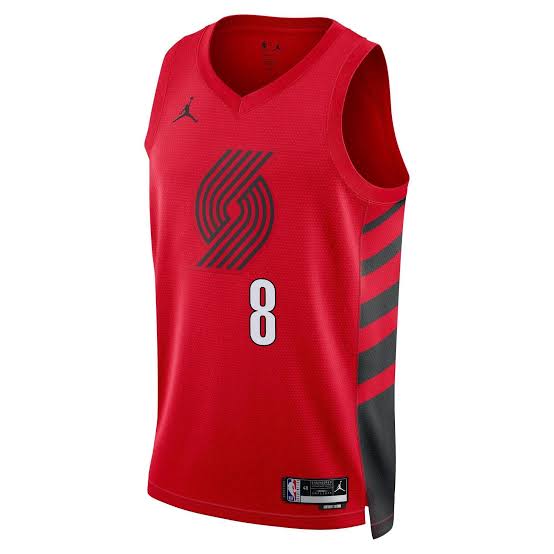 stinglikeabean's tweet photo. @fentrocity @503Blazerfans They're not as bad as these imo. This lacks pop and piping, either on collar, arms or even logo would add a layer.  The sash and lettering are more prominent without the piping imo https://t.co/MCl96mcws4