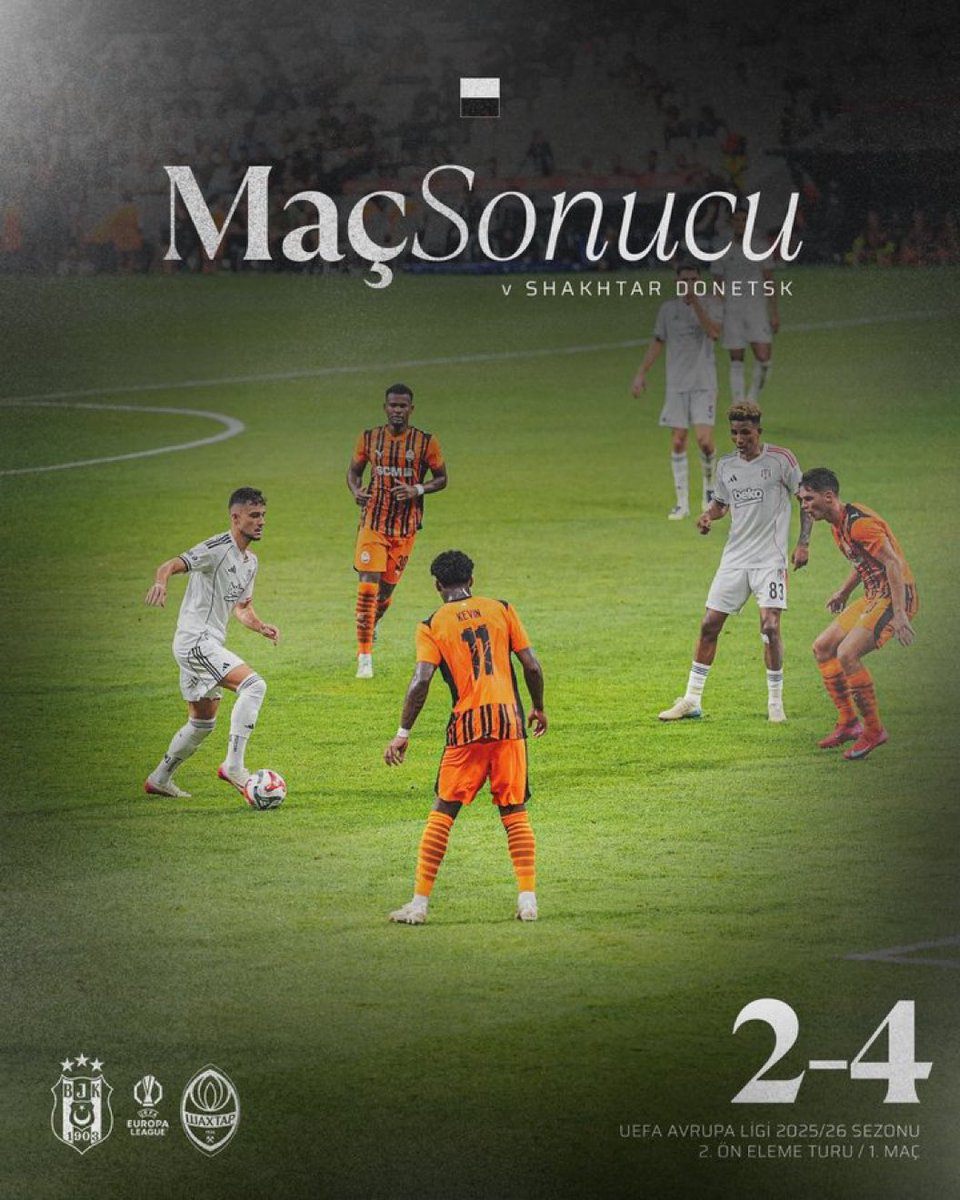 Beşiktaş hazır değil bu akşam oynanan oyun ile rövanşta işi çok zor.
#BJKveSHAK