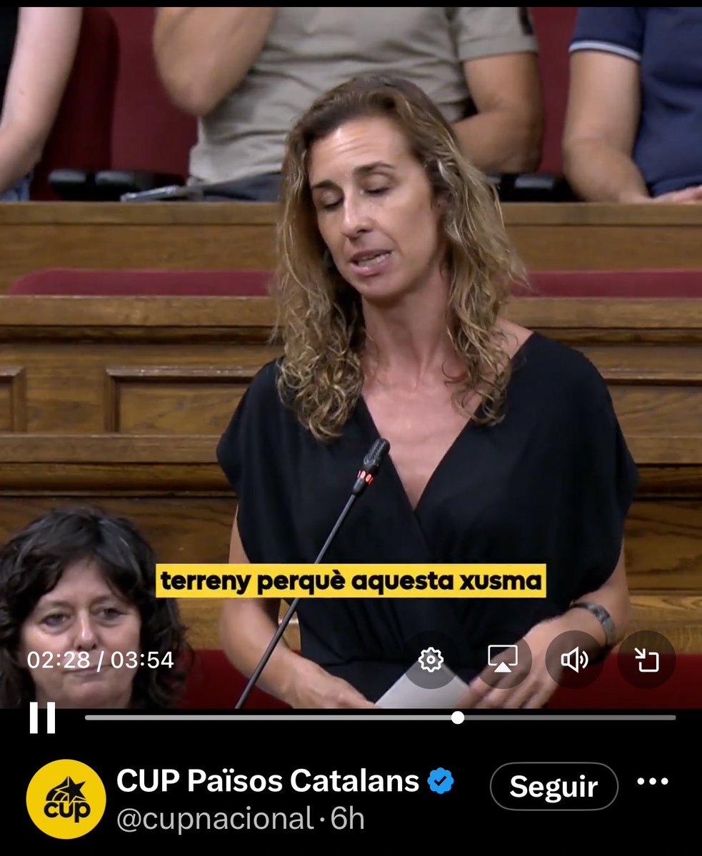 Joan Garriga 🇪🇦 (@jgarrigadomenec) on Twitter photo La separatista comunista <a href="/EstradaLaia/">Laia Estrada</a> se despide del Parlament llamando a <a href="/VOX_Cataluna/">VOX Cataluña</a> “chusma”
Cierra al salir.
En breve no quedarán diputados de la <a href="/cupnacional/">CUP Països Catalans</a> Son 3 y peleados. La separatista comunista <a href="/EstradaLaia/">Laia Estrada</a> se despide del Parlament llamando a <a href="/VOX_Cataluna/">VOX Cataluña</a> “chusma”
Cierra al salir.
En breve no quedarán diputados de la <a href="/cupnacional/">CUP Països Catalans</a> Son 3 y peleados.
